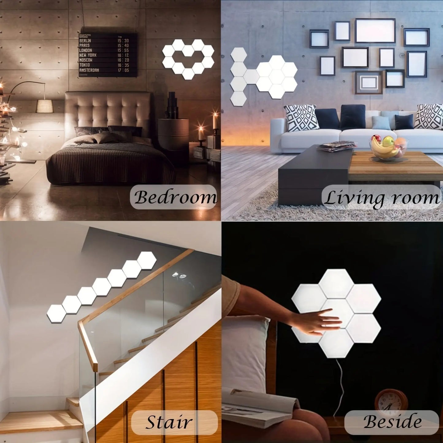 Hex LED Wall Light Touch Control