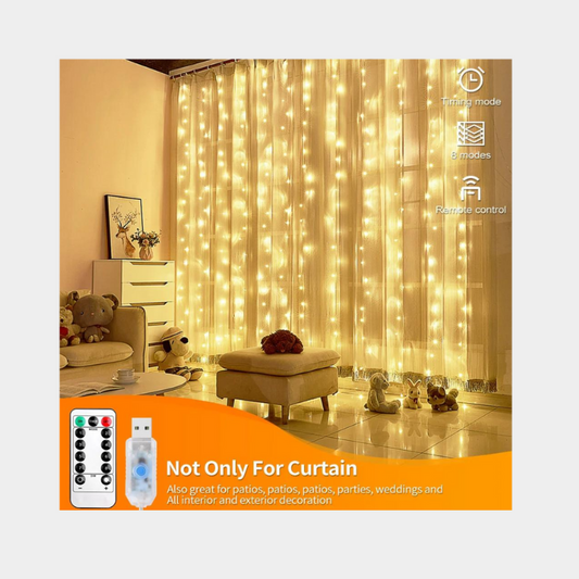 Remote-Controlled LED Curtain Lights